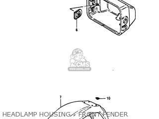 HEADLAMP HOUSING - FRONT FENDER - RS250 1981 (X) USA (E03)