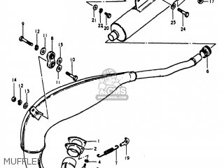 MUFFLER - RS250 1981 (X) USA (E03)