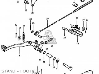STAND - FOOTREST - RS250 1981 (X) USA (E03)