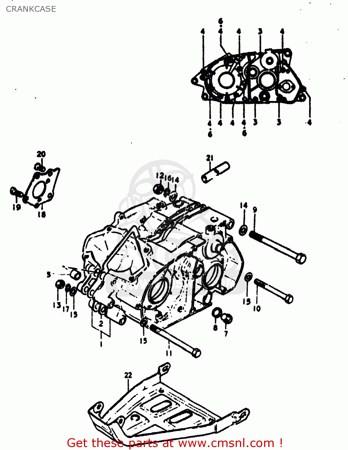 CRANKCASE RV125 1973 (K) USA (E03)