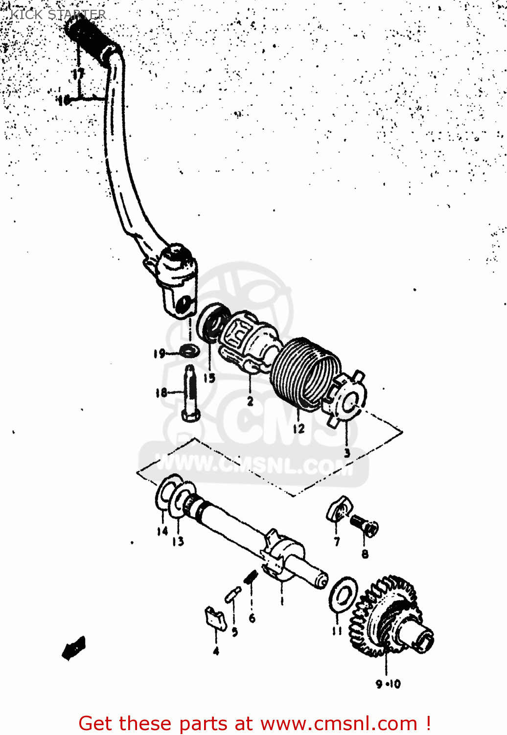 KICK STARTER RV125 1973 (K) USA (E03)