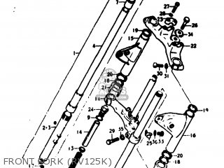 FRONT FORK (RV125K) - RV125 1974 (L) USA (E03)
