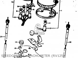 SPEEDOMETER - TACHOMETER (RV125K - RV125 1974 (L) USA (E03)