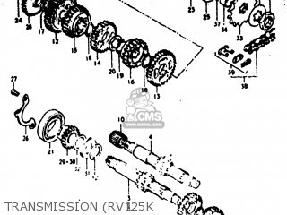 Suzuki RV125 1975 (M) USA (E03) parts lists and schematics