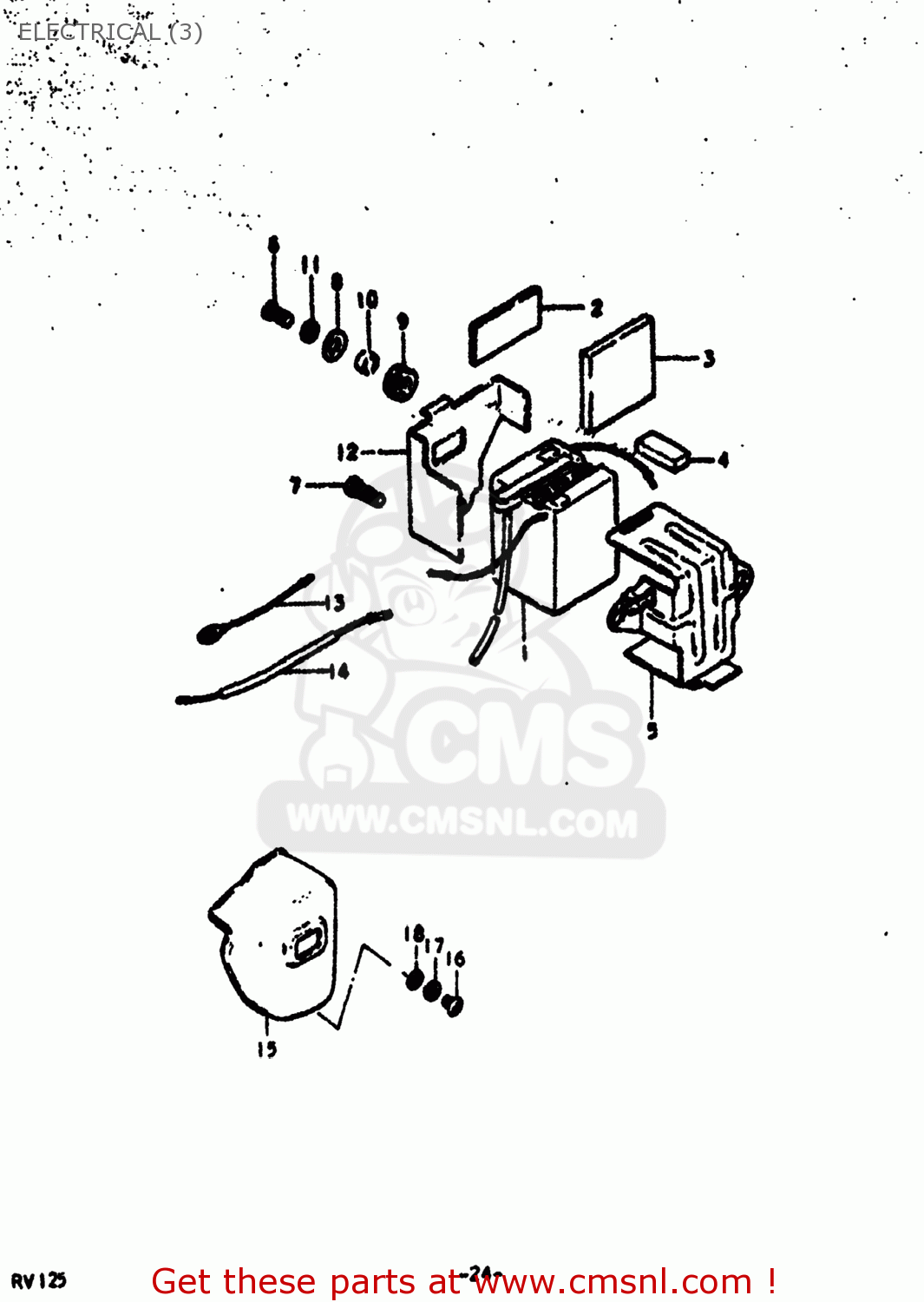 ELECTRICAL (3) RV125 1975 (M) USA (E03)