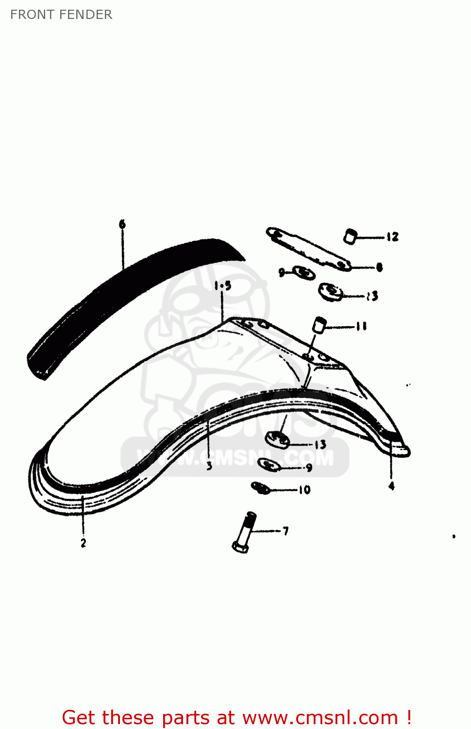FRONT FENDER RV125 1975 (M) USA (E03)