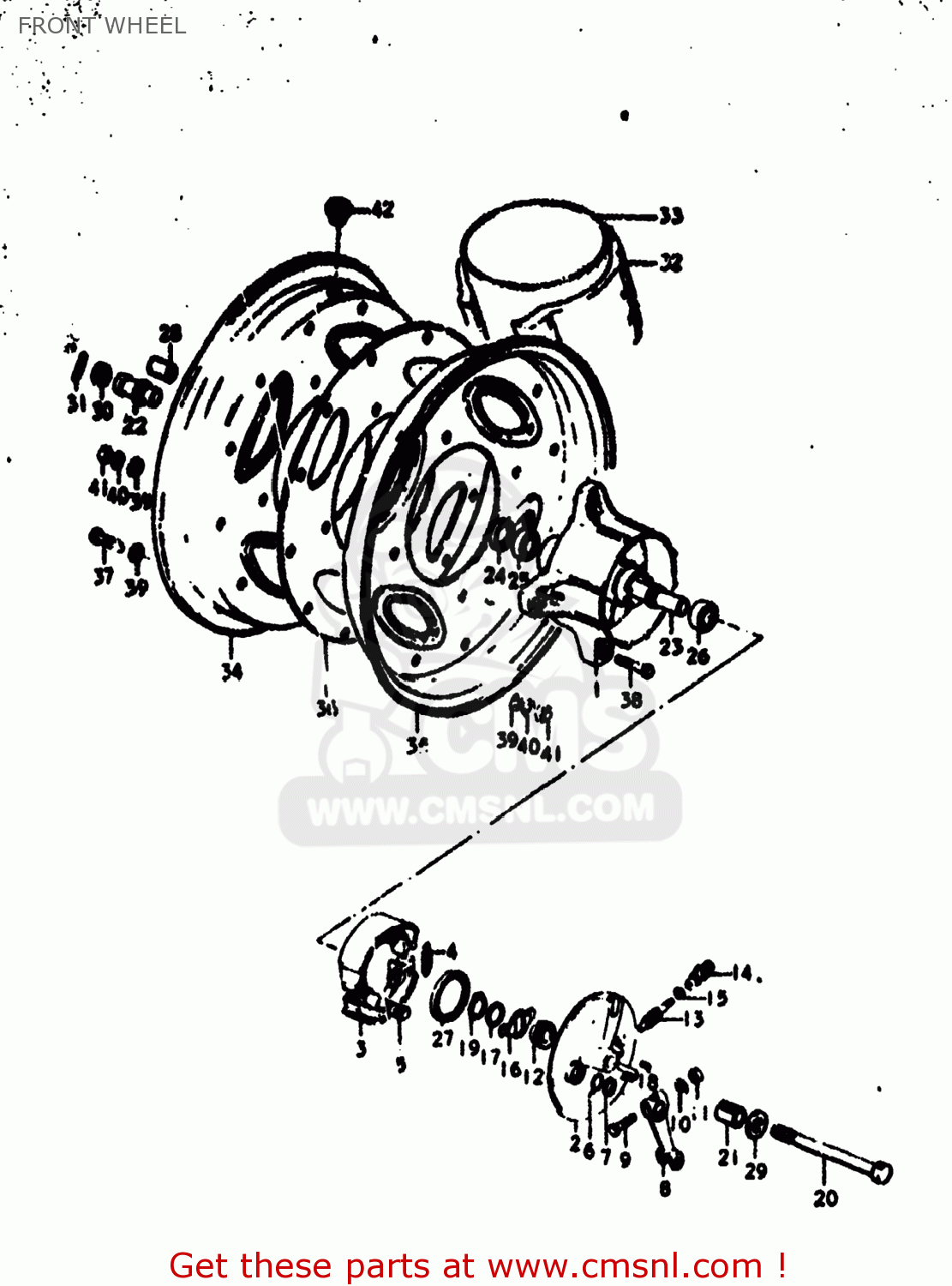 FRONT WHEEL RV125 1976 (A) USA (E03)