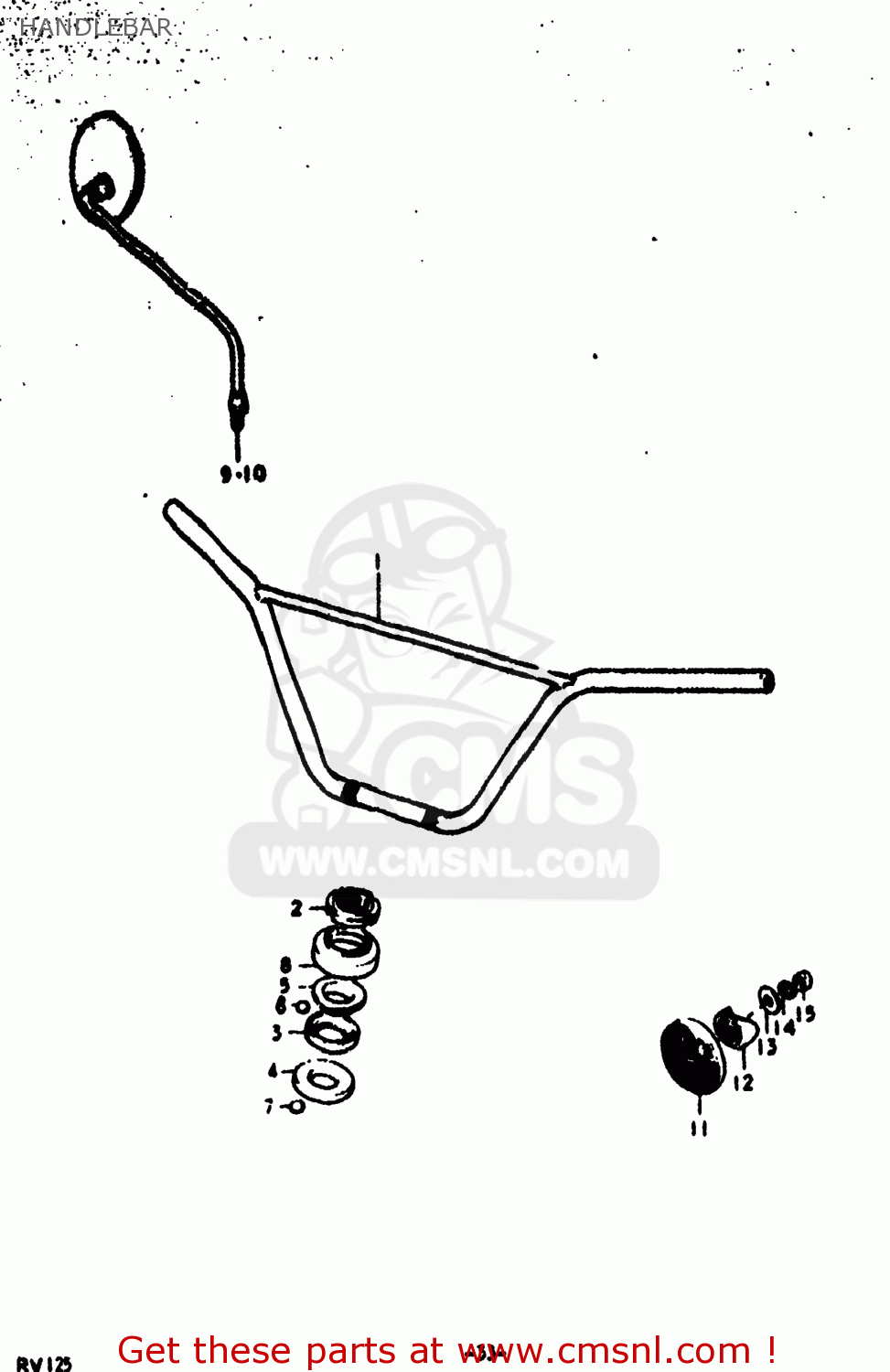 HANDLEBAR RV125 1976 (A) USA (E03)