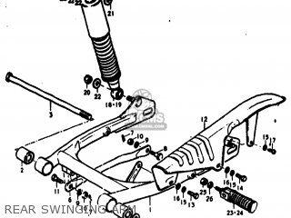 REAR SWINGING ARM - RV125 1976 (A) USA (E03)