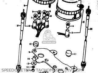 SPEEDOMETER - TACHOMETER (RV125M - RV125 1976 (A) USA (E03)