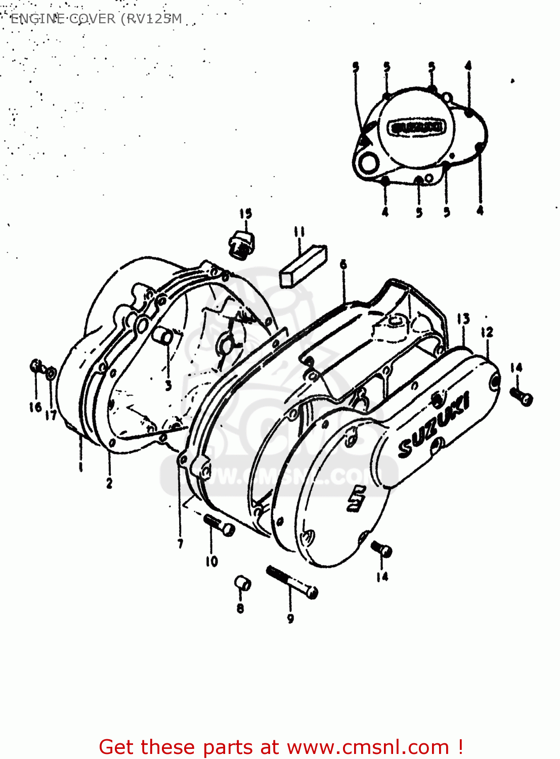 ENGINE COVER (RV125M RV125 1977 (B) USA (E03)