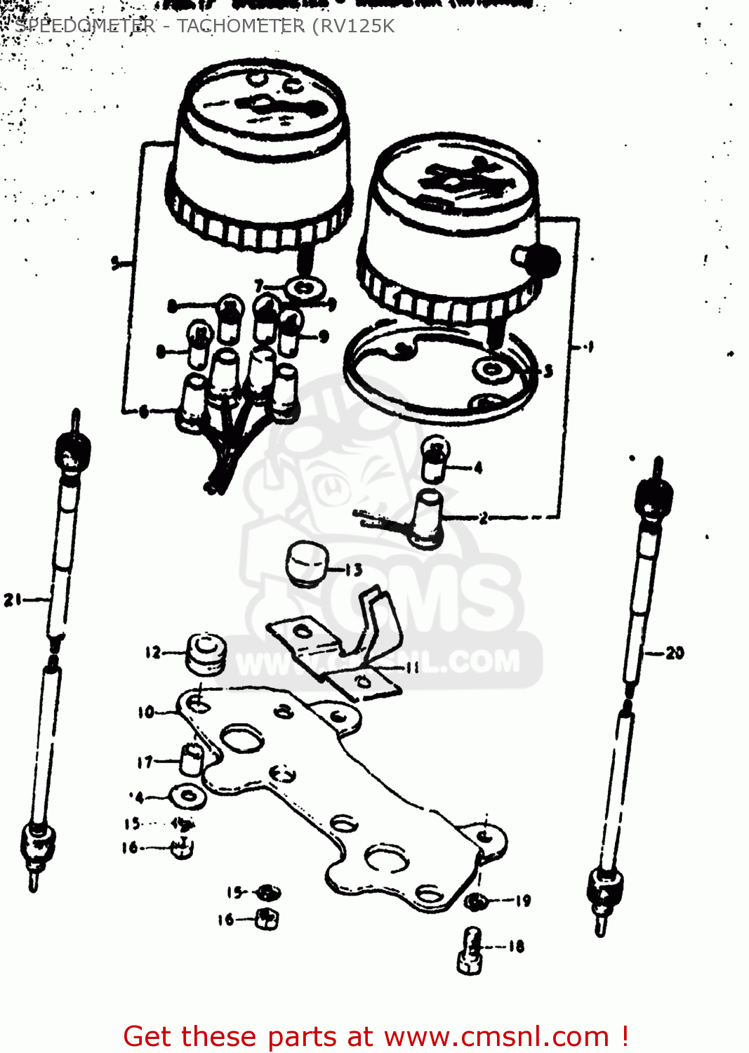 SPEEDOMETER - TACHOMETER (RV125K RV125 1977 (B) USA (E03)