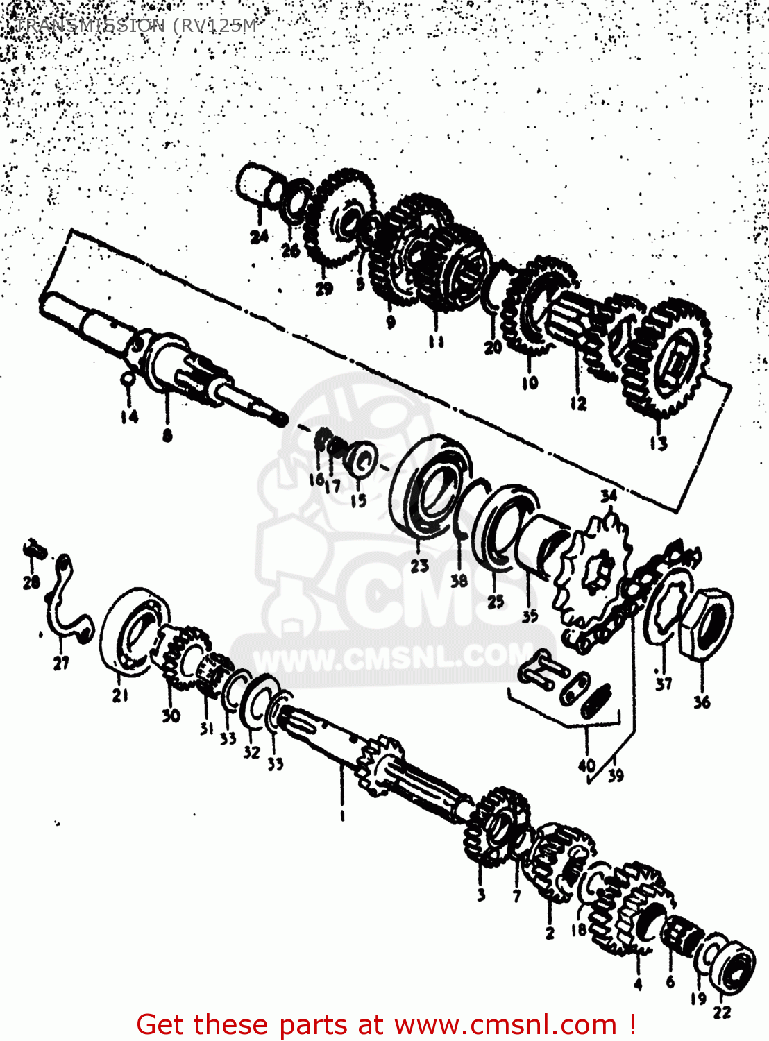 TRANSMISSION (RV125M RV125 1977 (B) USA (E03)