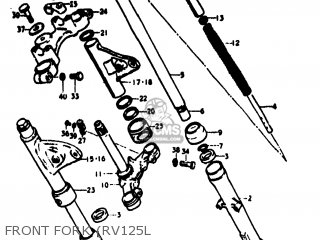 FRONT FORK (RV125L - RV125 1977 (B) USA (E03)