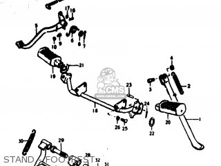 STAND - FOOTREST - RV125 1977 (B) USA (E03)