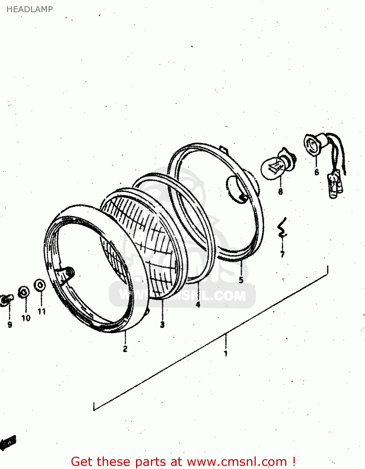 HEADLAMP RV50 1981 (X) (E01)