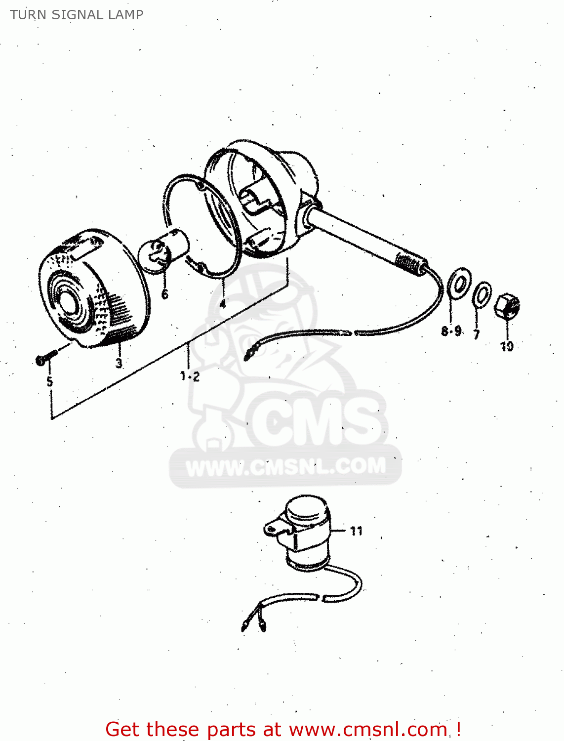 TURN SIGNAL LAMP RV50 1981 (X) (E01)