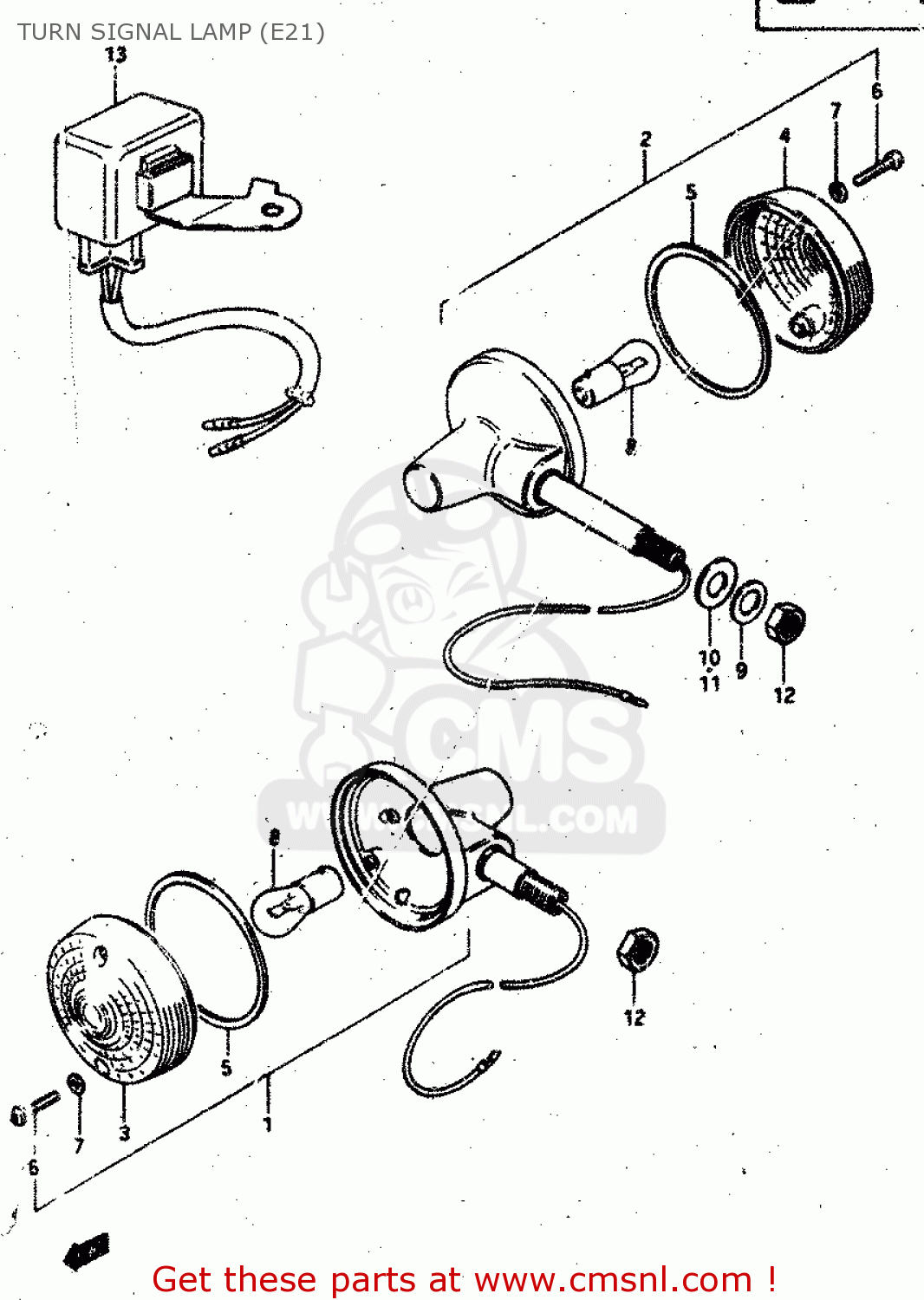 TURN SIGNAL LAMP (E21) RV50 1981 (X) (E01)
