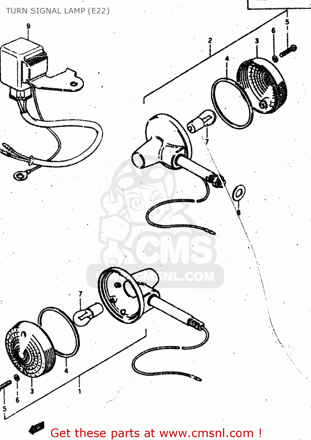 TURN SIGNAL LAMP (E22) RV50 1981 (X) (E01)