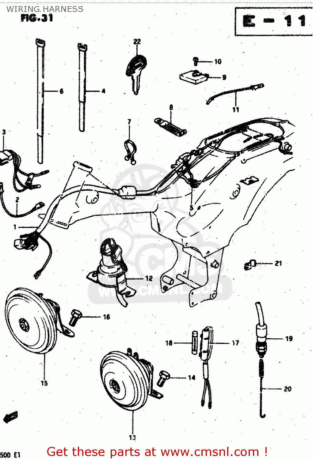 WIRING HARNESS RV50 1981 (X) (E01)