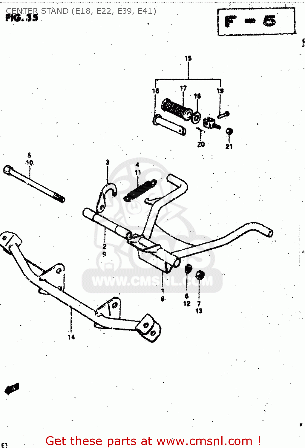 CENTER STAND (E18, E22, E39, E41) RV50 1981 (X) (E01)