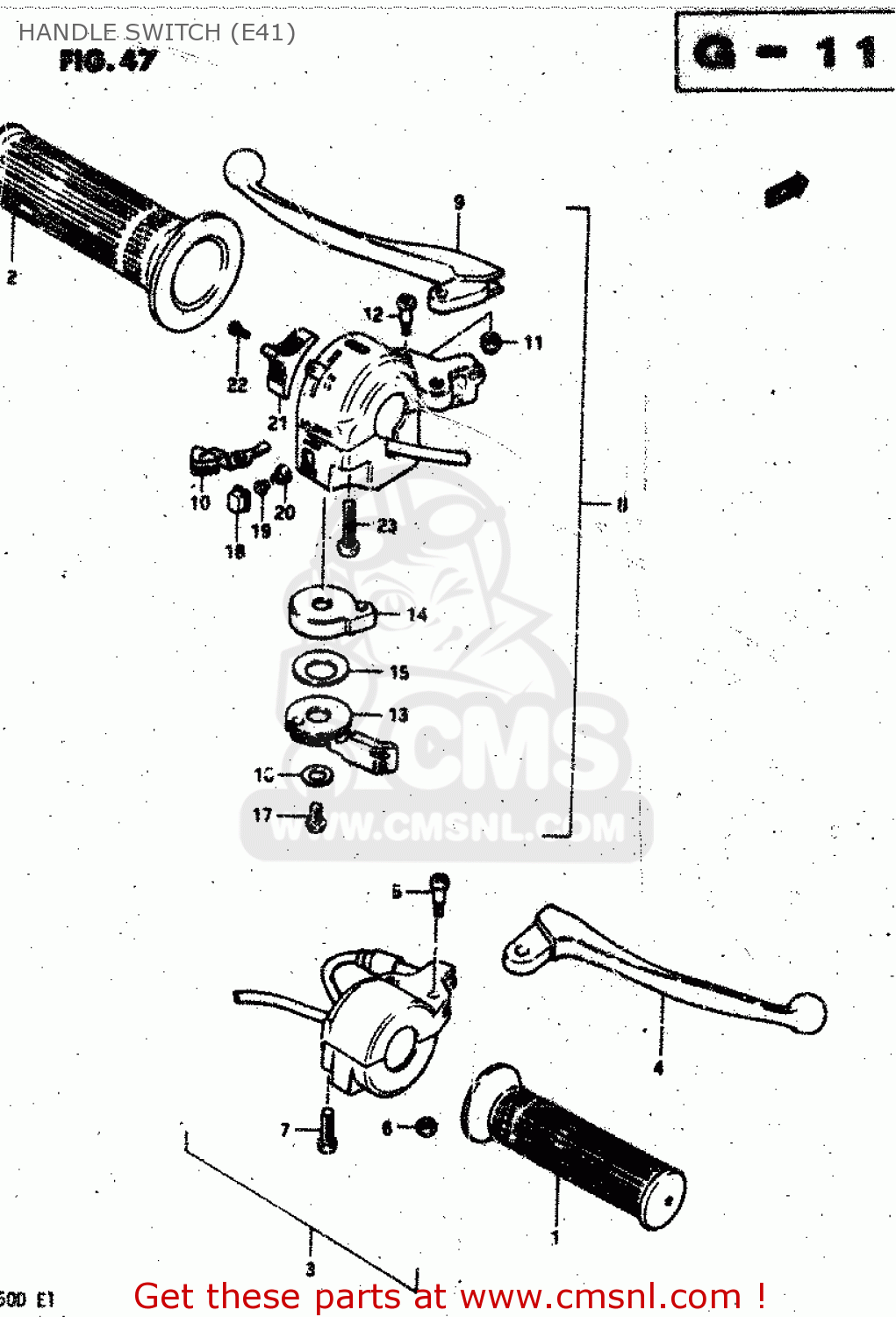 HANDLE SWITCH (E41) RV50 1981 (X) (E01)