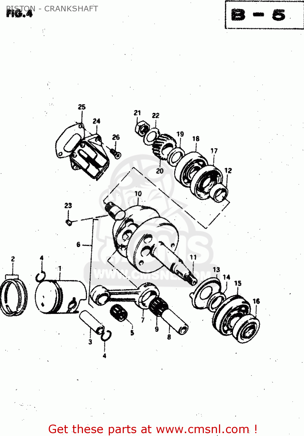 PISTON - CRANKSHAFT RV50 1981 (X) (E01)