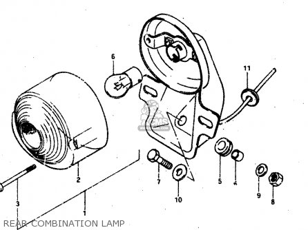 REAR COMBINATION LAMP - RV50 1981 (X) (E01)