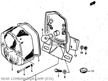 REAR COMBINATION LAMP (E19) - RV50 1981 (X) (E01)