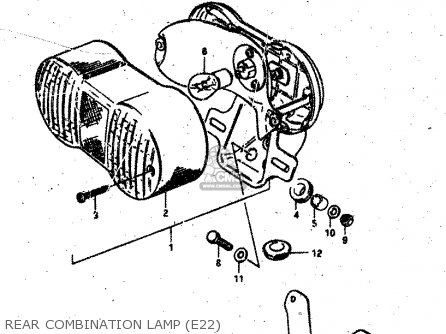 REAR COMBINATION LAMP (E22) - RV50 1981 (X) (E01)