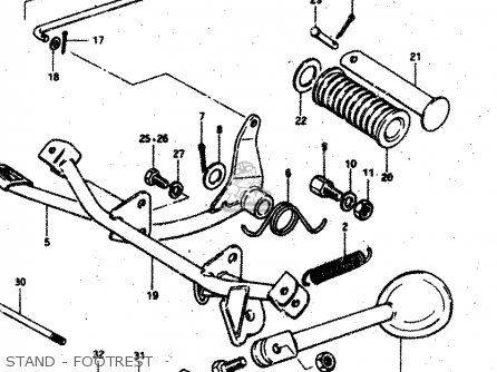 STAND - FOOTREST - RV50 1981 (X) (E01)
