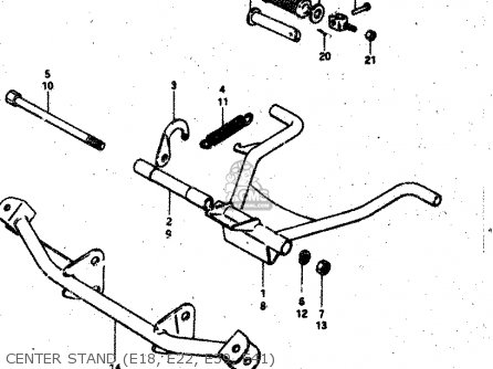 CENTER STAND (E18, E22, E39, E41) - RV50 1981 (X) (E01)