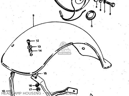 HEADLAMP HOUSING - FRONT FENDER - RV50 1981 (X) (E01)