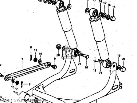 REAR SWINGING ARM - RV50 1981 (X) (E01)
