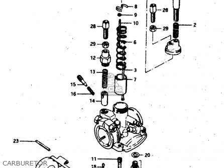 CARBURETOR - RV50 1981 (X) (E01)
