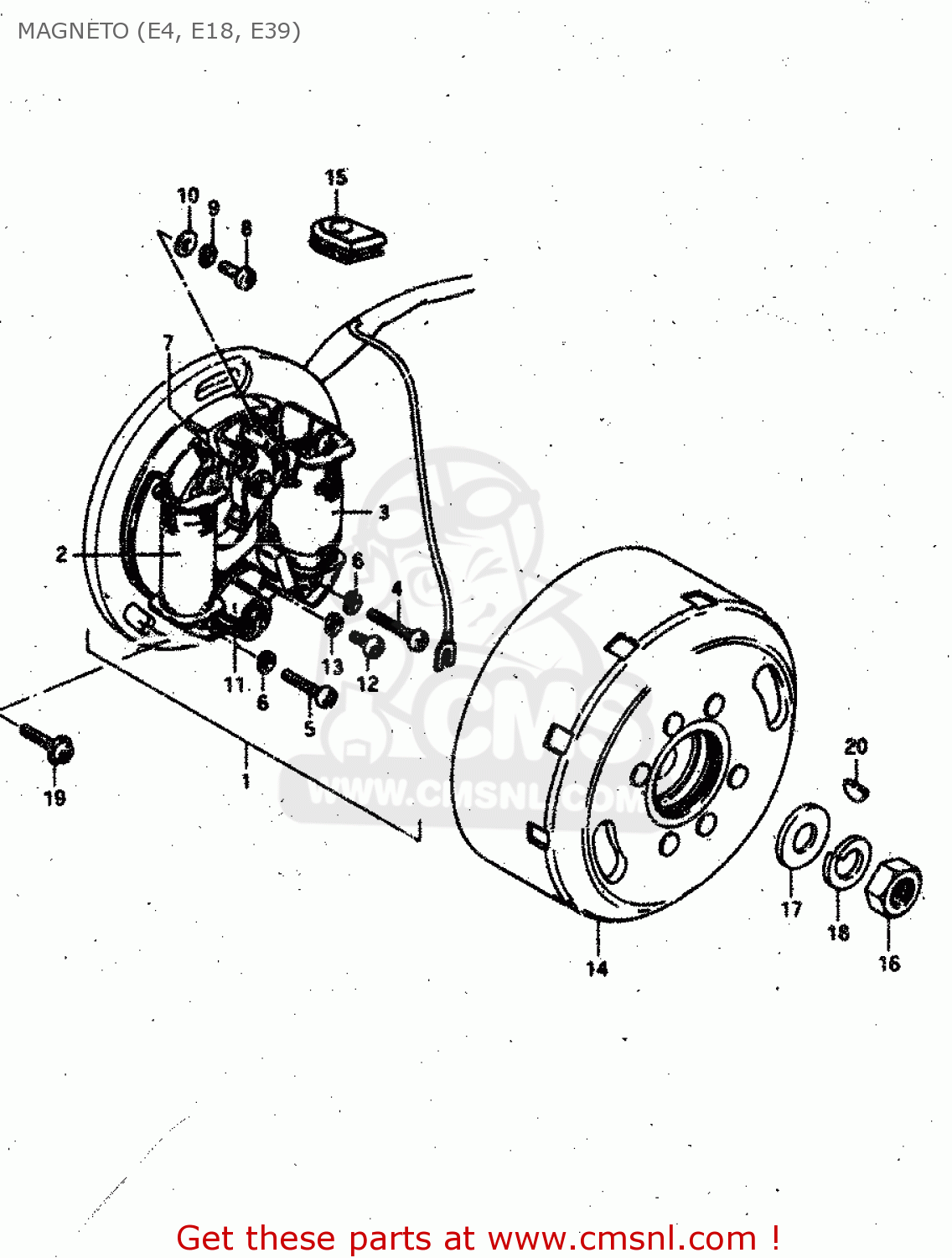 MAGNETO (E4, E18, E39) RV50 1983 (D) (E01)
