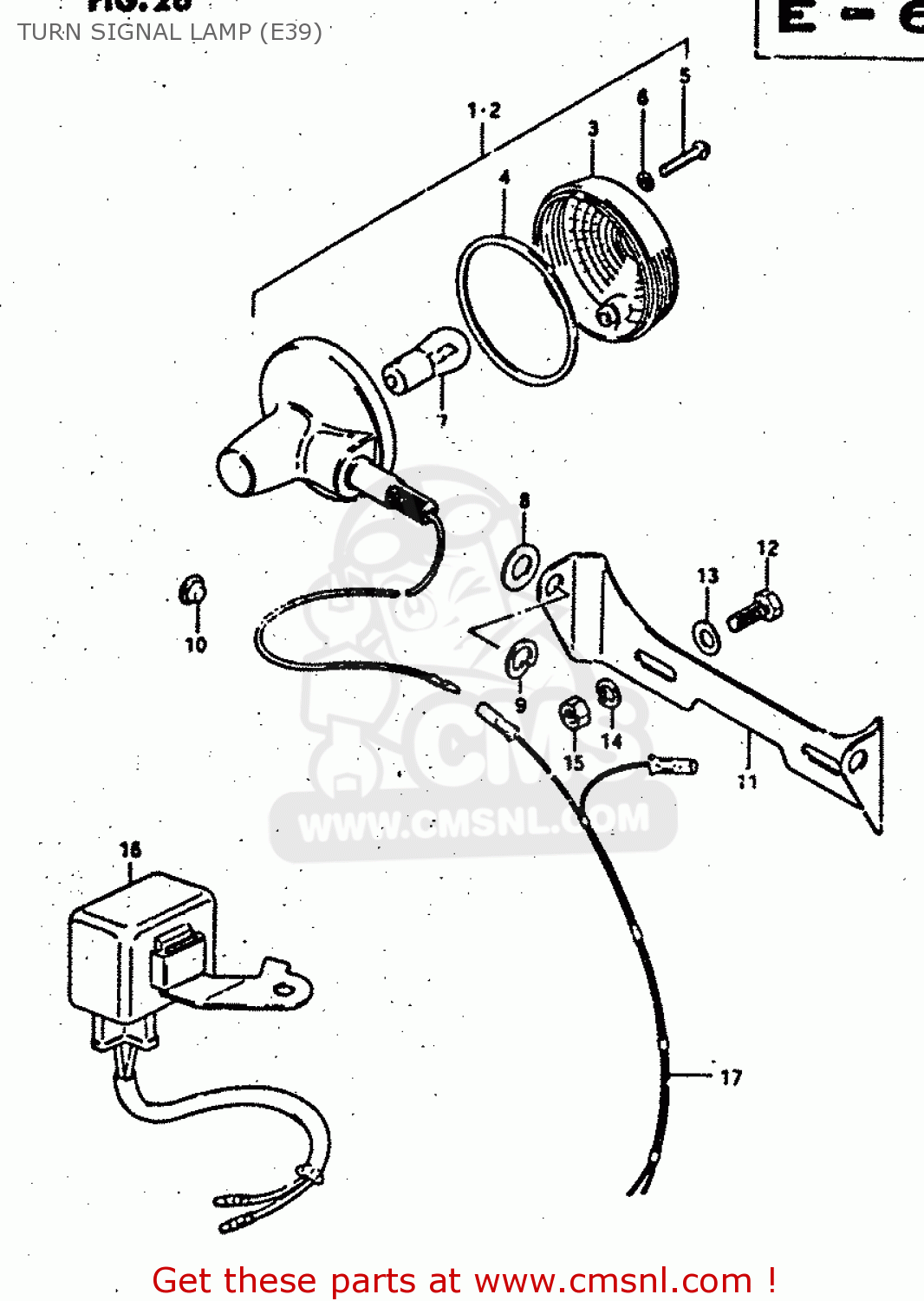 TURN SIGNAL LAMP (E39) RV50 1983 (D) (E01)