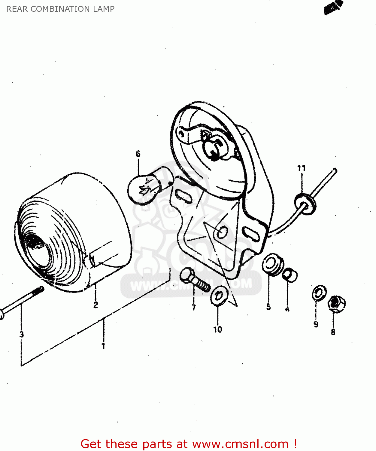 REAR COMBINATION LAMP RV50 1983 (D) (E01)