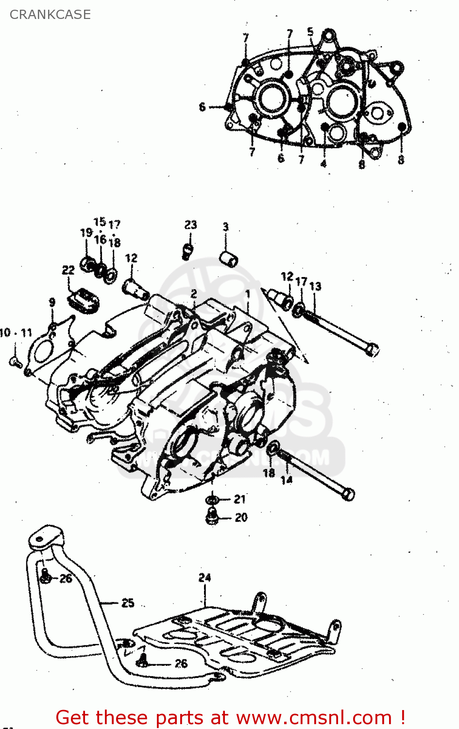CRANKCASE RV50 1983 (D) (E01)