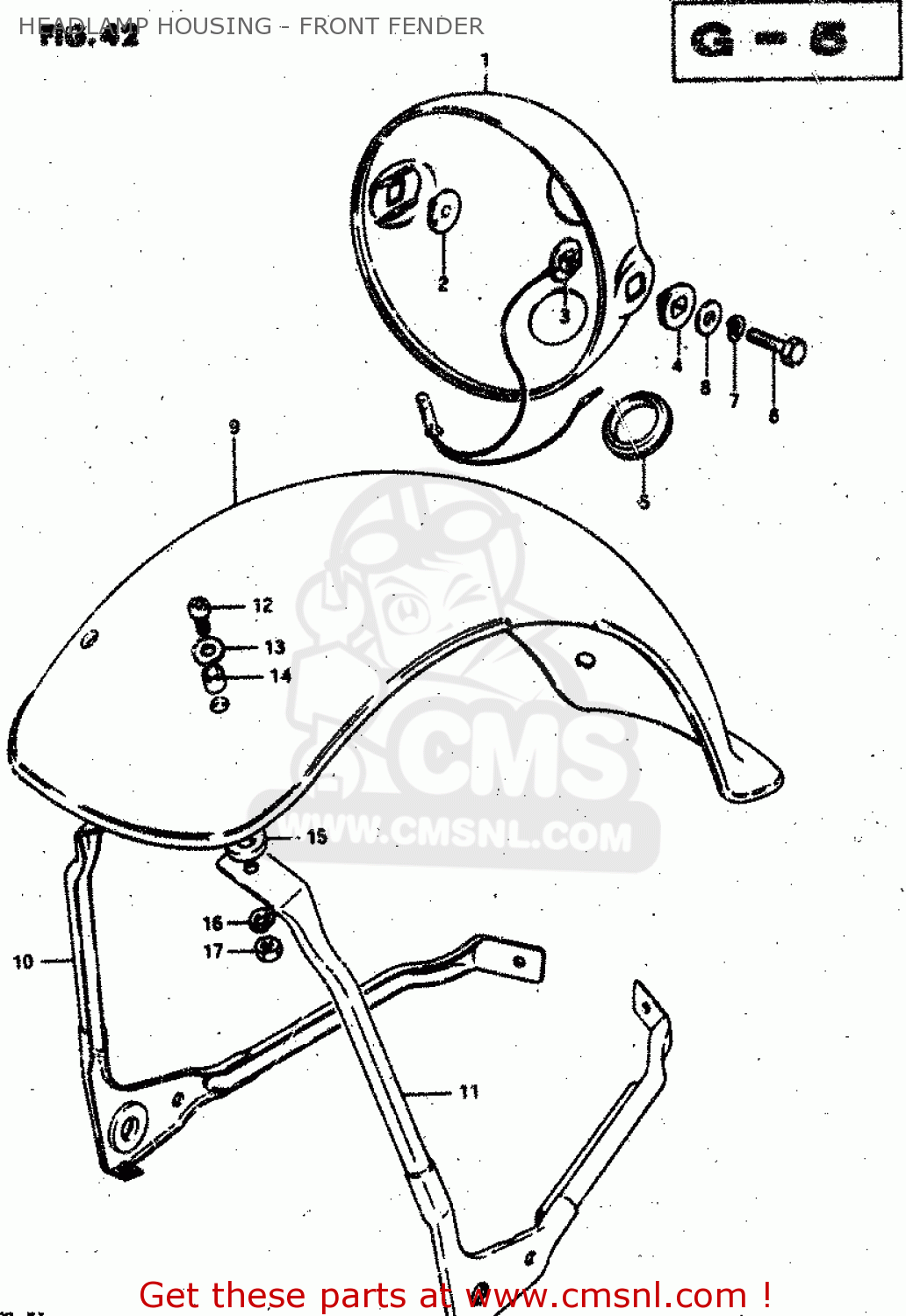 HEADLAMP HOUSING - FRONT FENDER RV50 1983 (D) (E01)