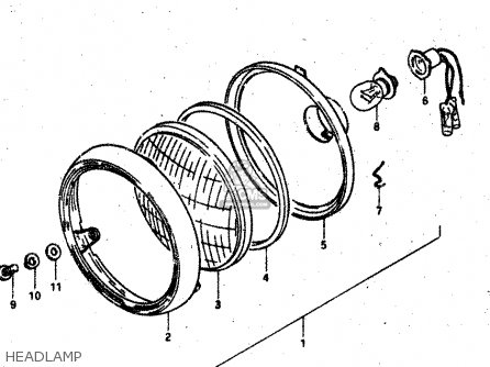 HEADLAMP - RV50 1983 (D) (E01)