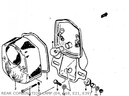 REAR COMBINATION LAMP (E4, E18, E21, E39) - RV50 1983 (D) (E01)