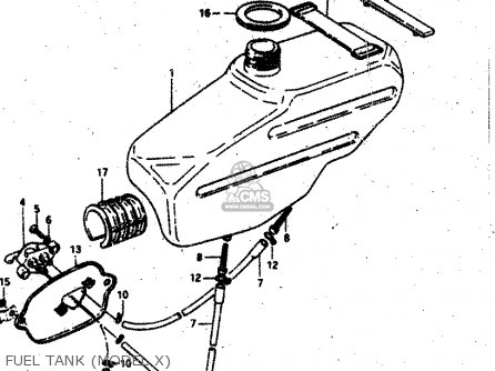 FUEL TANK (MODEL X) - RV50 1983 (D) (E01)