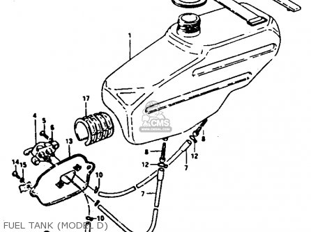 FUEL TANK (MODEL D) - RV50 1983 (D) (E01)