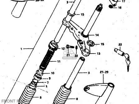 FRONT FORK - RV50 1983 (D) (E01)