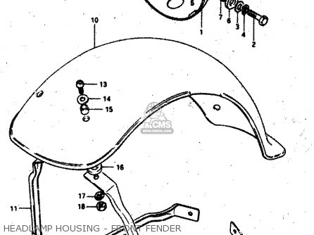 HEADLAMP HOUSING - FRONT FENDER - RV50 1983 (D) (E01)