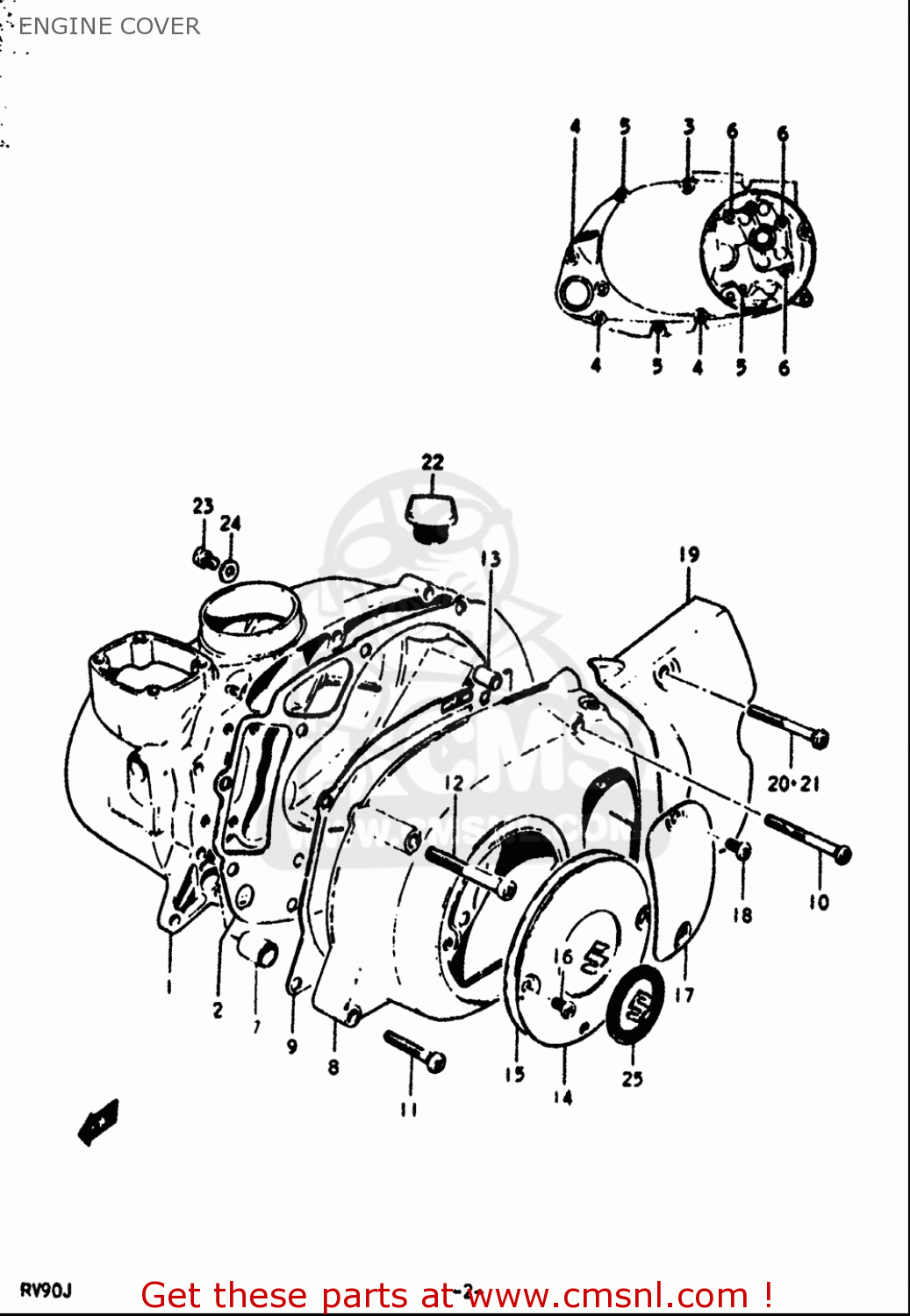 ENGINE COVER RV90 1972 (J) USA (E03)