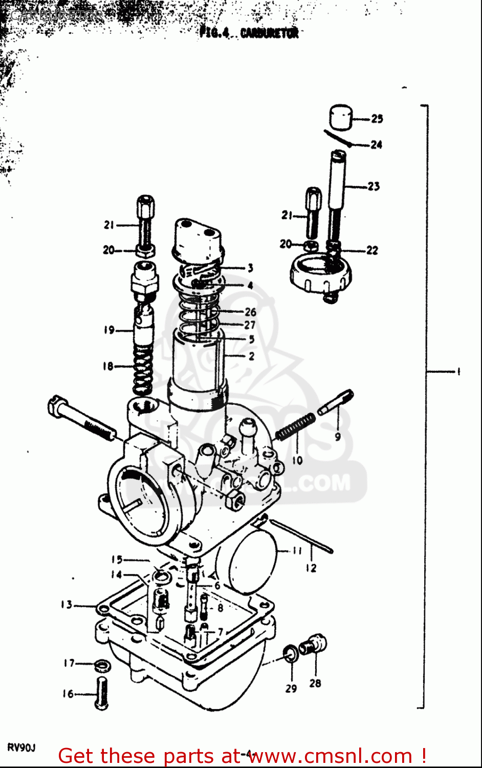 CARBURETOR RV90 1972 (J) USA (E03)