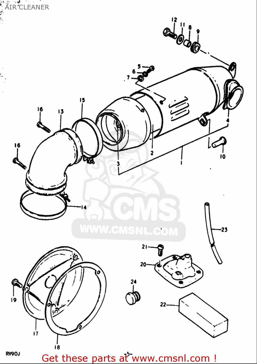 AIR CLEANER RV90 1972 (J) USA (E03)