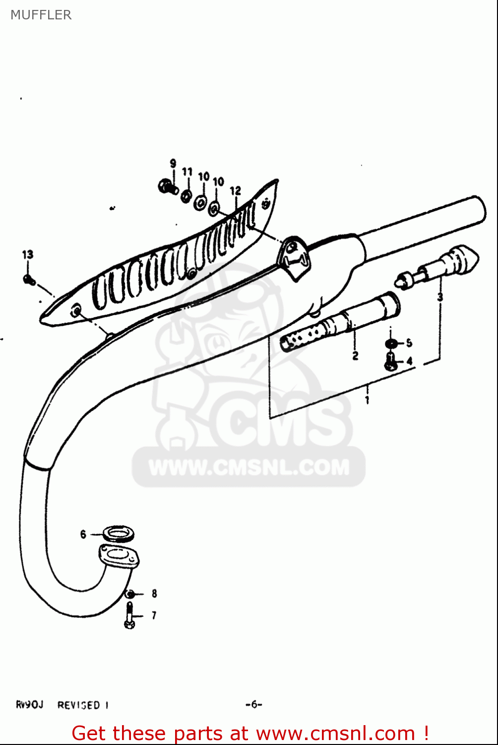 MUFFLER RV90 1972 (J) USA (E03)